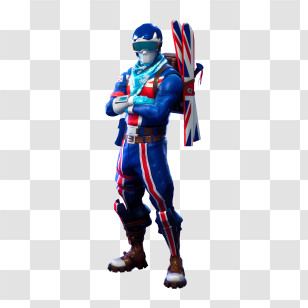 British Flag - Skiing Character In Winter Outfit Transparent PNG