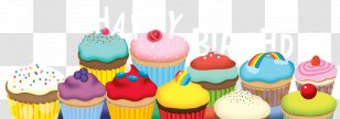 Cupcake Petit Four Muffin Cake Decorating Buttercream - Birthday Transparent PNG