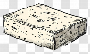 Sponge - Illustration Of A Cleaning Sponge Transparent PNG