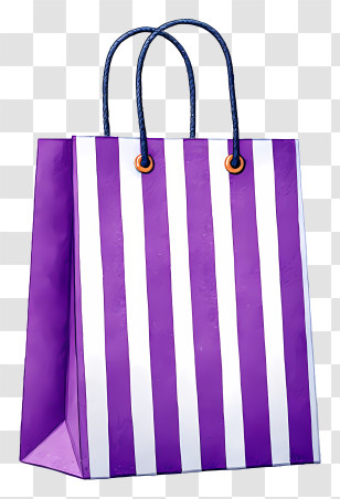 Purple Shopping Bag - Purple Striped Shopping Bag Transparent PNG