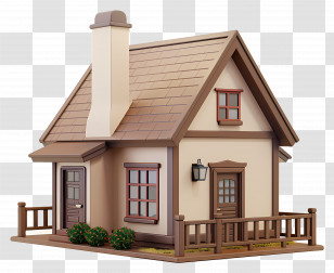 Cottage - Miniature Cozy House Model Transparent PNG