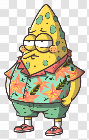 Patrick Star - Yellow Cheese Cartoon Character Transparent PNG