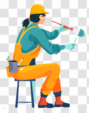 Painter Painting - Painter At Work Transparent PNG