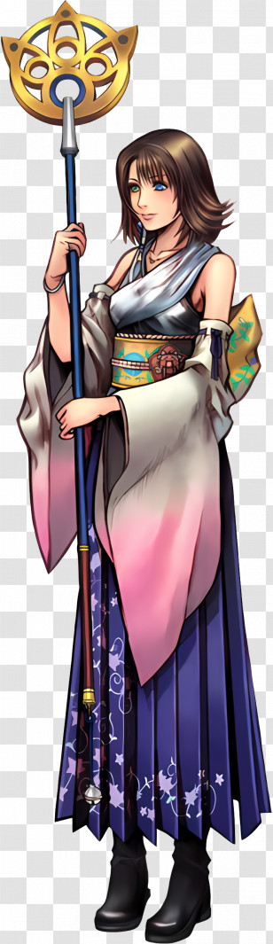 Yuna - Fantasy Game Character Transparent PNG