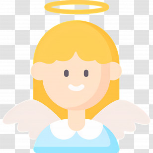 Christmas Angel - Cute Cartoon Angel With Halo Transparent PNG