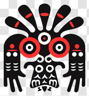 Cute Art - Black And Red Tribal Art Transparent PNG