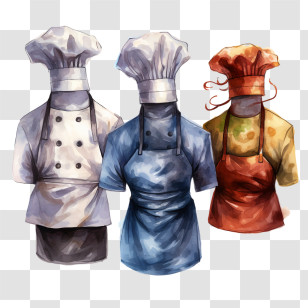 Culinarians Day - Colorful Chef Uniforms Transparent PNG
