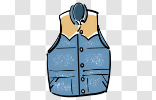 Blue Denim Jacket - Blue Vest With Buttons Transparent PNG