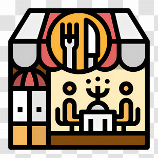 Restaurant - Colorful Restaurant Icon With Dining Table Transparent PNG