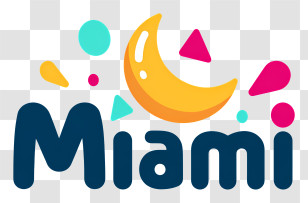 Miami - Miami Night Moon Logo Transparent PNG