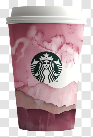 Starbucks Coffee Cup - Starbucks Coffee Cup With Artistic Design Transparent PNG