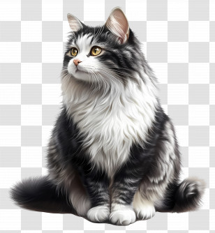 Lovely Cat - Realistic Illustration Of A Cat Transparent PNG