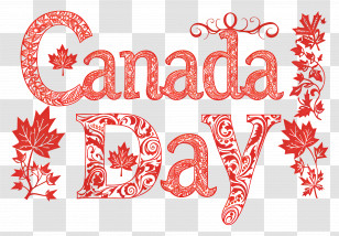 Canada Day - Canada Day Celebration Text Transparent PNG