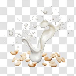 World Plant Milk Day - Soy Milk Splash With Soybeans Transparent PNG