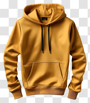 Hoodie - Yellow Hoodie For Casual Style Transparent PNG