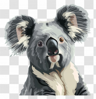 Koala - Adorable Koala Illustration With Lifelike Details Transparent PNG