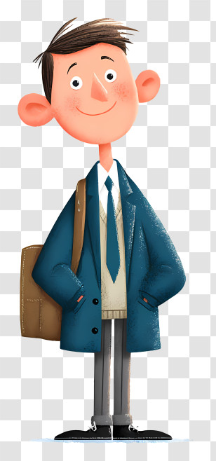 School Boy - Businessman Ready For Work Transparent PNG