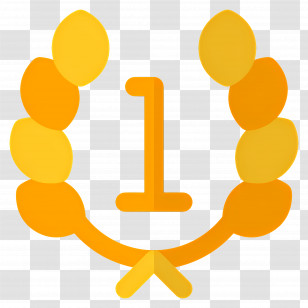 Trophy First - Gold First Place Medal Transparent PNG