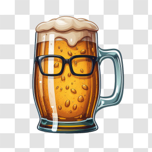 Beer Mug
 - Cartoon Beer Mug With Glasses Transparent PNG