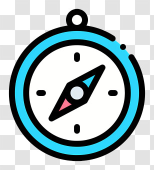 Compass Logo - Blue And White Compass For Navigation Transparent PNG