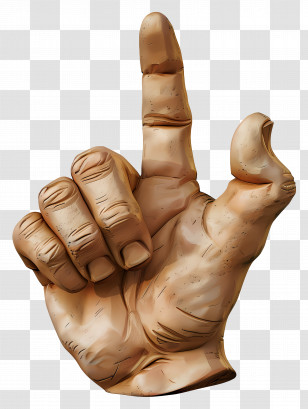 3d Hand - Pointing Hand Illustration Transparent PNG