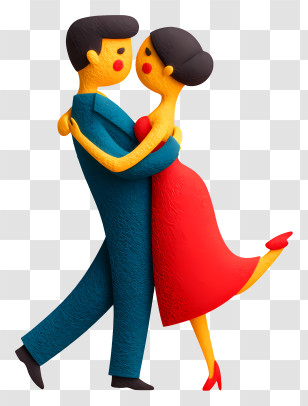 Couple Dancing Tango Together - Dancing Couple In Romance Transparent PNG