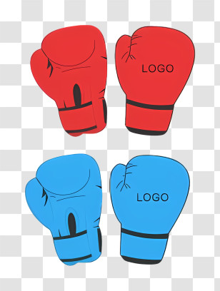 Boxing Gloves - Red And Blue Boxing Gloves Transparent PNG