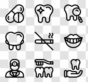 Icon Design Graphic - White - Dental Care Transparent PNG