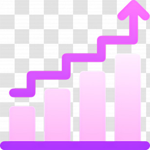 Growth Arrow - Stair-Step Graph Showing Upward Trend Transparent PNG