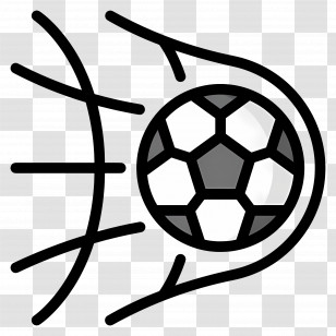 Football Net - Soccer Ball Hitting The Net Transparent PNG