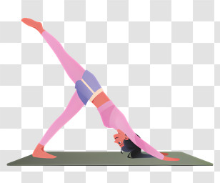 Yoga - Woman Practicing Yoga On Mat Transparent PNG
