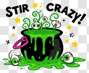 Stir Crazy - Stir Crazy Cauldron With Green Brew Transparent PNG