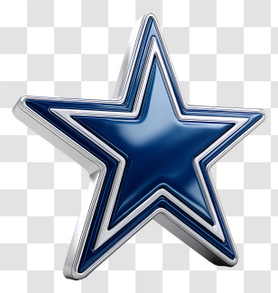 Dallas Cowboys Logo - Shiny Blue Star Symbol For Achievement Transparent PNG