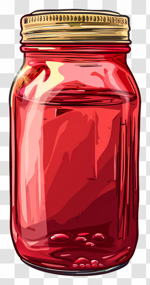 Red Jar - Red Jar With Lid Transparent PNG