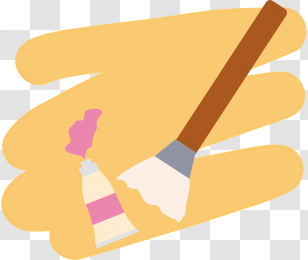 Icon - Paintbrush And Paint Tube Transparent PNG