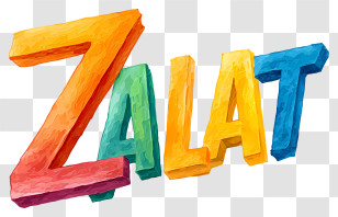 Zalat Logo - Colorful 3D Lettering Transparent PNG