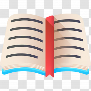 Open Book - Open Book Illustration With Bookmark Transparent PNG