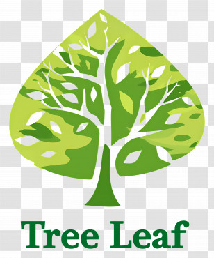 Tree Leaf - Green Tree Leaf Logo Transparent PNG