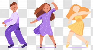 People Dancing - Dancing People In Colorful Outfits Transparent PNG