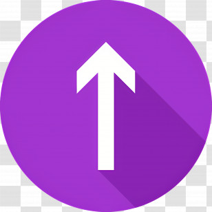 Arrow Symbol - Purple Upward Arrow In Circle Transparent PNG