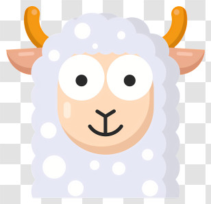 Sheep - Cartoon Sheep With Horns Transparent PNG