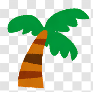Icon - Cartoon Palm Tree Illustration Transparent PNG