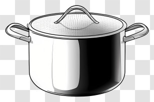 Cooking Pot - Metal Cooking Pot With Lid Illustration Transparent PNG