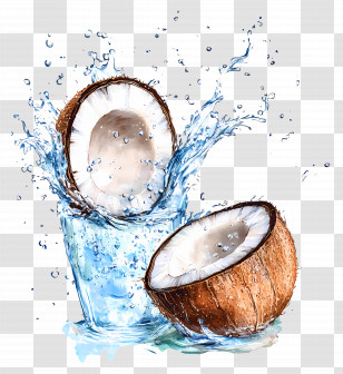 Coconut Water - Refreshing Coconut Water Splash Transparent PNG