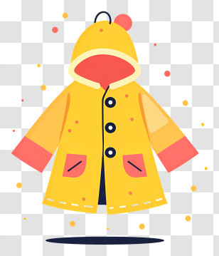 Little Raincoat - Yellow Raincoat With Hood Transparent PNG