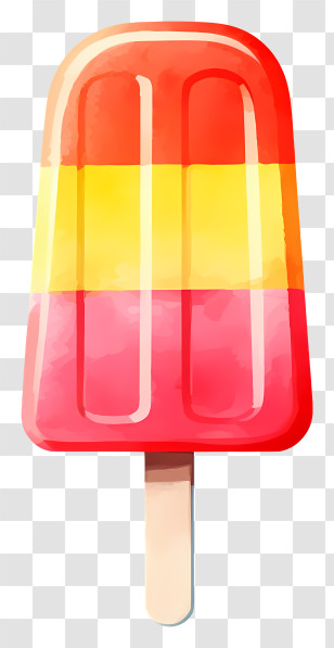Watercolor Painting - Colorful Popsicle Illustration Transparent PNG