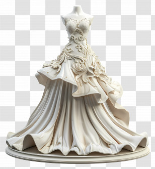 Wedding Gown - Ornate Dress Fashion Illustration Transparent PNG