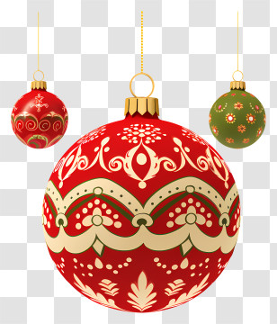 Ornamental Bells - Festive Christmas Ornament Design Transparent PNG