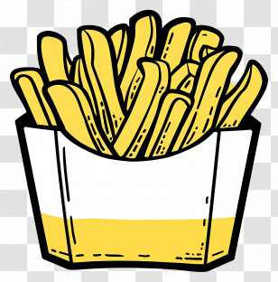Cheese Fries - Crispy French Fries In A Box Transparent PNG
