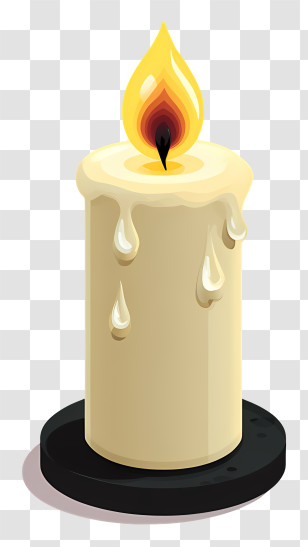 Candle Light - Candle With Flame Illustration Transparent PNG
